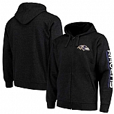 Men's Baltimore Ravens G III Sports by Carl Banks Post Route Full Zip Hoodie Charcoal,baseball caps,new era cap wholesale,wholesale hats